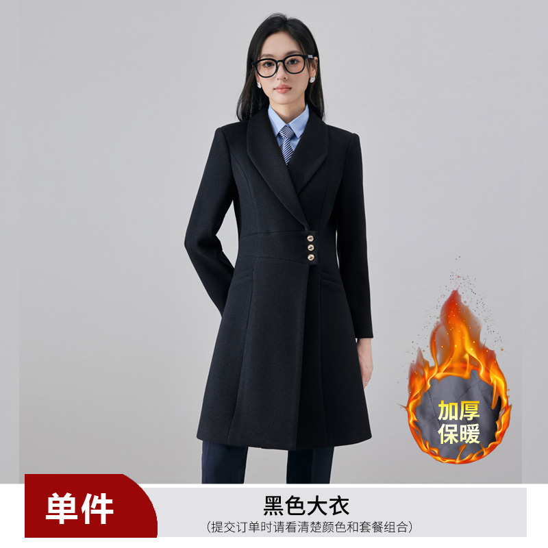 Thickened and warm medium to long woolen coat for women in autumn and winter of 2025, with a simple and capable temperament, suitable for commuting and work Thickened and warm medium to long woolen coat for women in autumn and winter of 2025, with a simple and capable temperament, suitable for commuting and work