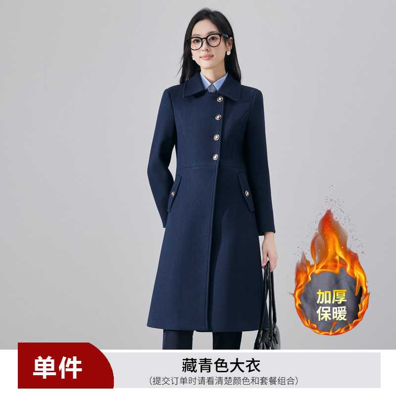 Autumn and winter thick single breasted gray woolen coat for women 2024 new style temperament goddess style professional long sleeved coat Autumn and winter thick single breasted gray woolen coat for women 2024 new style temperament goddess style professional long sleeved coat
