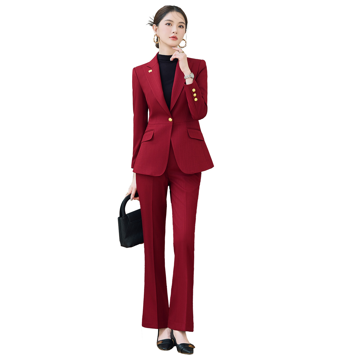Wedding host, professional formal suit, women's 2025 autumn new style slim fit one button commuting work uniform Wedding host, professional formal suit, women's 2025 autumn new style slim fit one button commuting work uniform