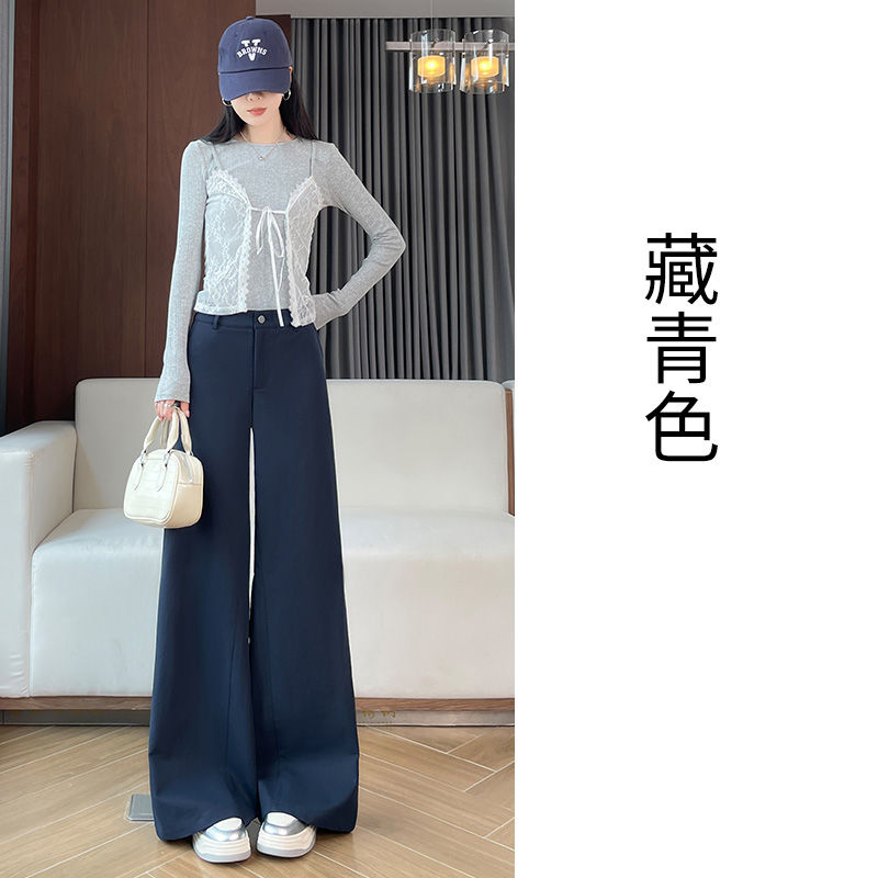 Fashionable and simple temperament loose wide leg pants for women in early autumn 2025, new casual and versatile OL commuting lazy style pants Fashionable and simple temperament loose wide leg pants for women in early autumn 2025, new casual and versatile OL commuting lazy style pants