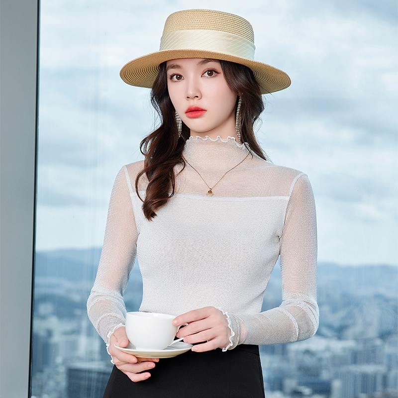 Slim fit versatile black base shirt for women's autumn new style, fashionable and stylish design, niche commuting long sleeved top trend Slim fit versatile black base shirt for women's autumn new style, fashionable and stylish design, niche commuting long sleeved top trend