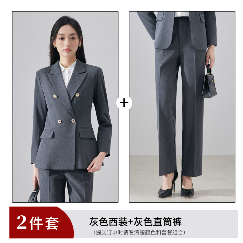 Casual business professional suit set for women, autumn high-end sense formal work clothes, simple and capable temperament small suit Casual business professional suit set for women, autumn high-end sense formal work clothes, simple and capable temperament small suit