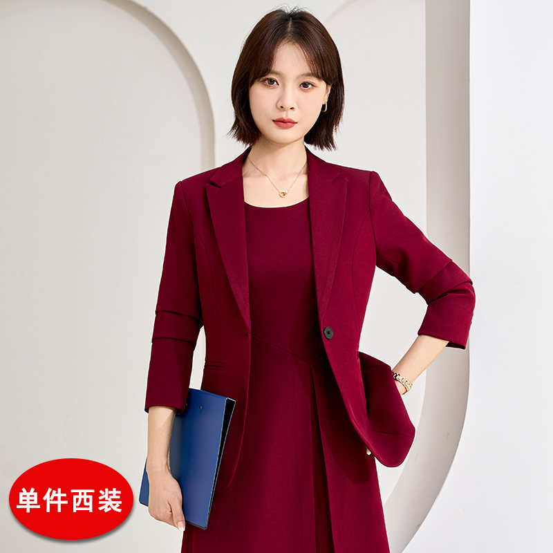 Simple temperament long sleeved suit jacket for women 2025 early autumn new slim fit and slimming one button commuting suit set Simple temperament long sleeved suit jacket for women 2025 early autumn new slim fit and slimming one button commuting suit set