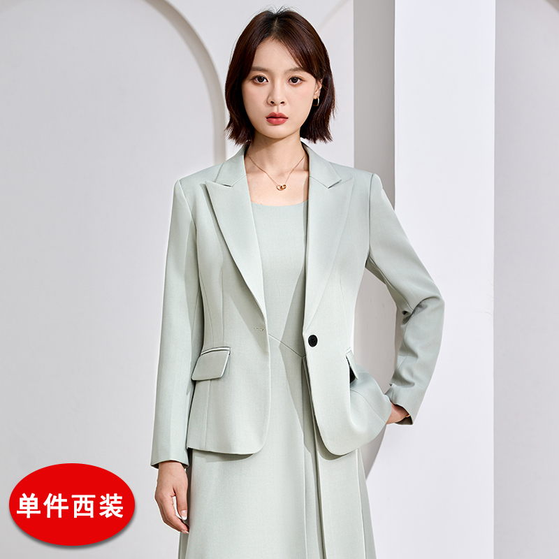 Commuting one button slim fit suit jacket for women in early autumn 2025, simple and capable temperament suit dress set Commuting one button slim fit suit jacket for women in early autumn 2025, simple and capable temperament suit dress set