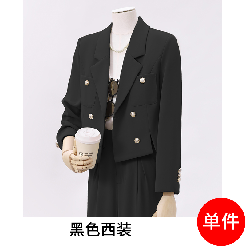 Minimalist temperament, petite suit for women, autumn 2025 design sense, niche commuting versatile short suit Minimalist temperament, petite suit for women, autumn 2025 design sense, niche commuting versatile short suit