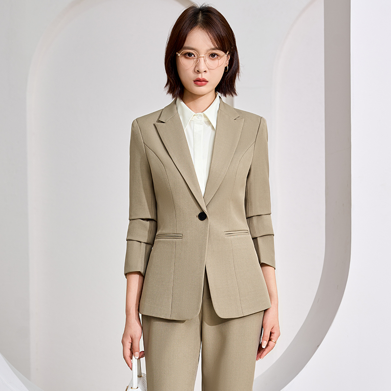 Workplace formal work clothes, suit set for women in autumn 2025, slim fit and slimming, one button commuting professional work clothes