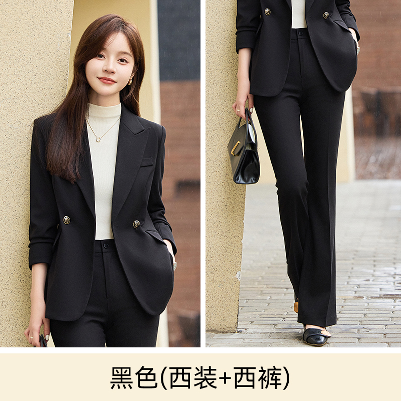 Unique design sense, rear split suit for women, autumn and winter new item, one button slim fit commuting workwear, wool suit Unique design sense, rear split suit for women, autumn and winter new item, one button slim fit commuting workwear, wool suit