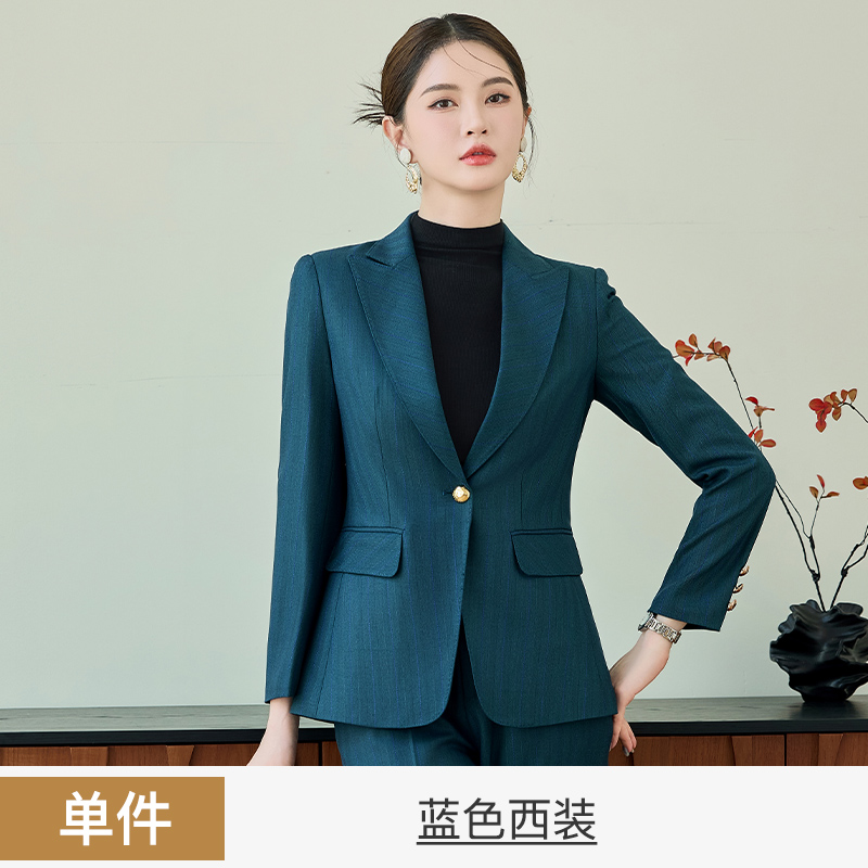Temperament striped suit for women in autumn and winter, slim fit and slimming, one button commuting formal suit, professional work suit Temperament striped suit for women in autumn and winter, slim fit and slimming, one button commuting formal suit, professional work suit