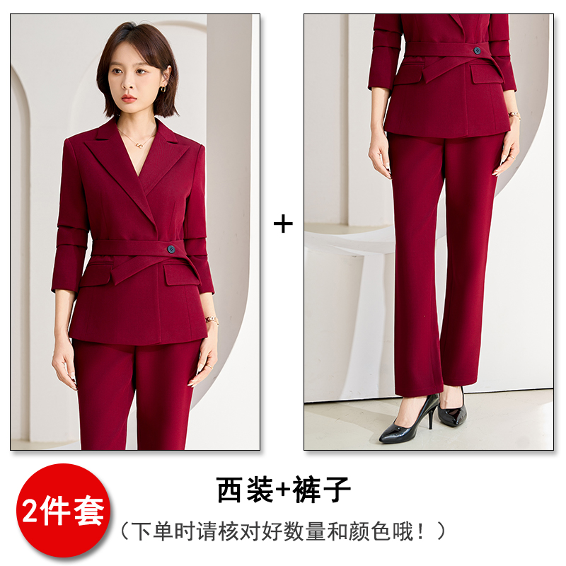 Advanced navy blue suit, vest pants, three piece set, women's clothing, 2025 autumn, simple and capable temperament work clothes Advanced navy blue suit, vest pants, three piece set, women's clothing, 2025 autumn, simple and capable temperament work clothes