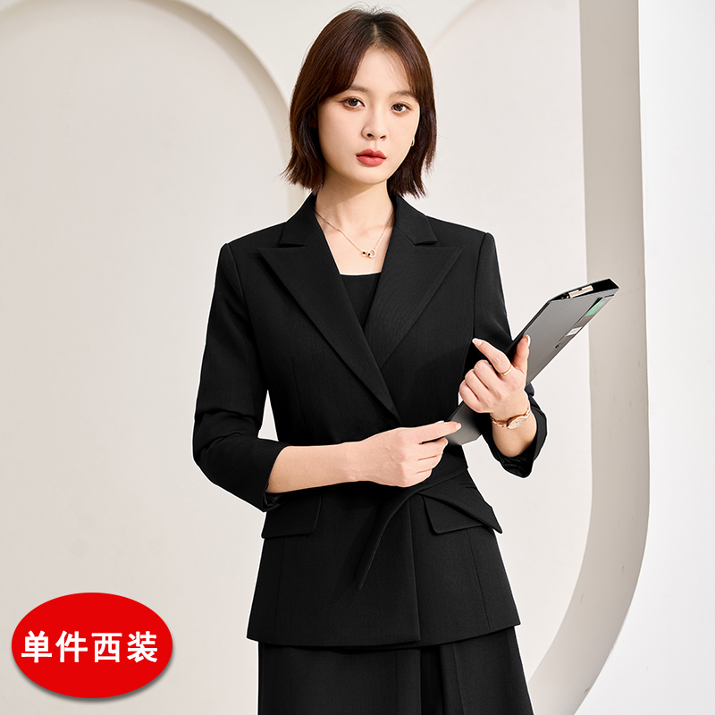 Strap up waist slimming gray suit for women in the autumn of 2025, with a sense of luxury, professional work clothes, commuting suits Strap up waist slimming gray suit for women in the autumn of 2025, with a sense of luxury, professional work clothes, commuting suits