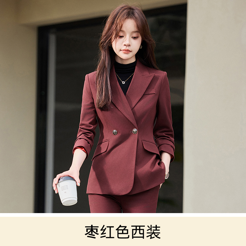 Unique design sense, rear split suit for women, autumn and winter new item, one button slim fit commuting workwear, wool suit Unique design sense, rear split suit for women, autumn and winter new item, one button slim fit commuting workwear, wool suit