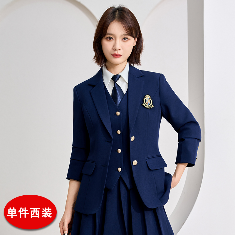 College style uniform, suit, pleated skirt set, women's 2025 early autumn new style, simple temperament, versatile commuting work clothes College style uniform, suit, pleated skirt set, women's 2025 early autumn new style, simple temperament, versatile commuting work clothes