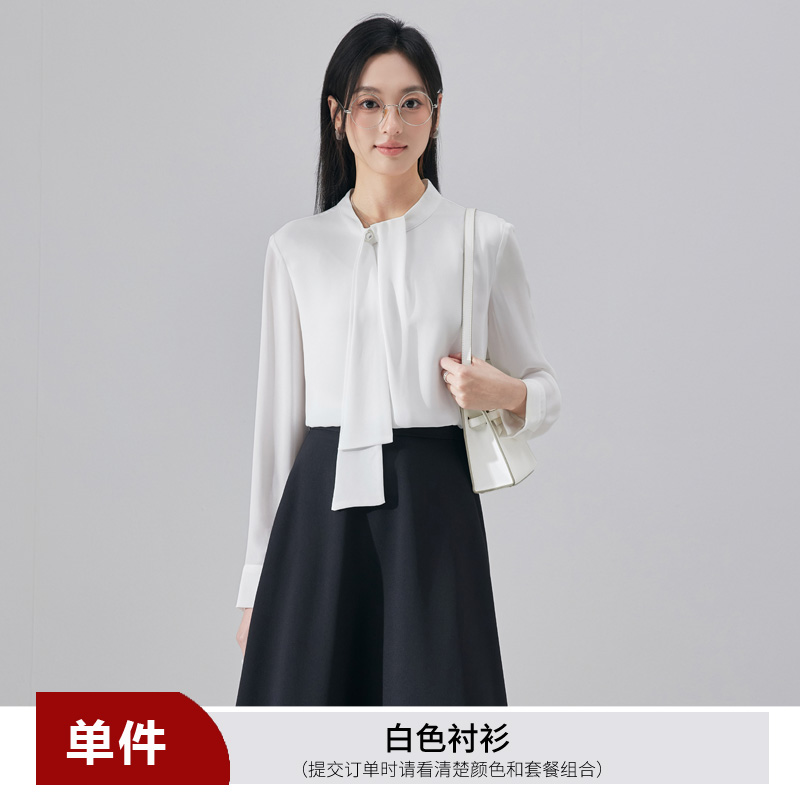 Fashionable Western style ribbon shirt, women's 2025 autumn outfit, new simple temperament OL casual versatile shirt dress Fashionable Western style ribbon shirt, women's 2025 autumn outfit, new simple temperament OL casual versatile shirt dress