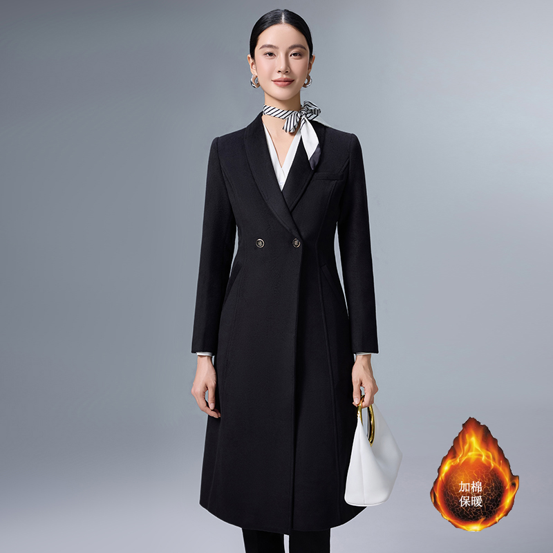 Cotton thickened warm coat for women's winter 2025 new fashionable and simple temperament commuting professional woolen coat Cotton thickened warm coat for women's winter 2025 new fashionable and simple temperament commuting professional woolen coat