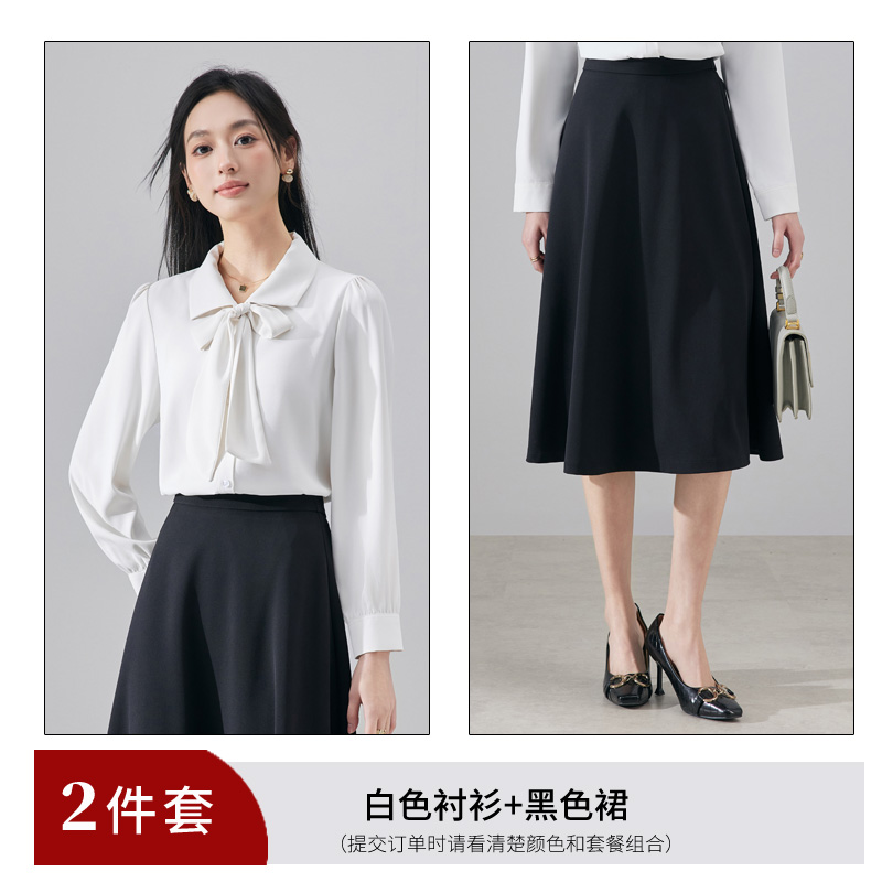 Design sense, niche temperament, ribbon shirt, dress, women's autumn new style, fashionable, simple, western-style, age reducing versatile shirt Design sense, niche temperament, ribbon shirt, dress, women's autumn new style, fashionable, simple, western-style, age reducing versatile shirt