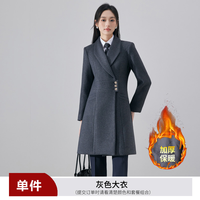 Thickened and warm medium to long woolen coat for women in autumn and winter of 2025, with a simple and capable temperament, suitable for commuting and work Thickened and warm medium to long woolen coat for women in autumn and winter of 2025, with a simple and capable temperament, suitable for commuting and work
