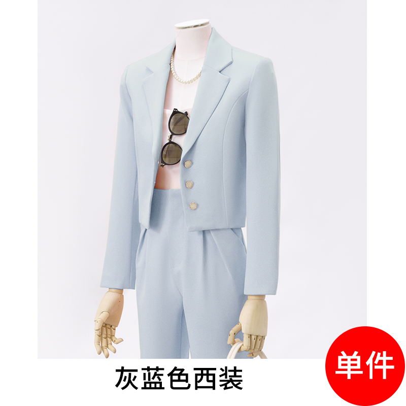 Small single breasted short suit jacket for women in autumn, simple and capable temperament, goddess style suit set Small single breasted short suit jacket for women in autumn, simple and capable temperament, goddess style suit set