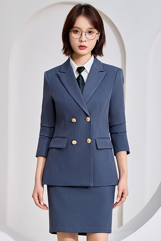 High end professional double breasted suit set for women's early autumn new style, simple and capable temperament, commuting formal work clothes High end professional double breasted suit set for women's early autumn new style, simple and capable temperament, commuting formal work clothes
