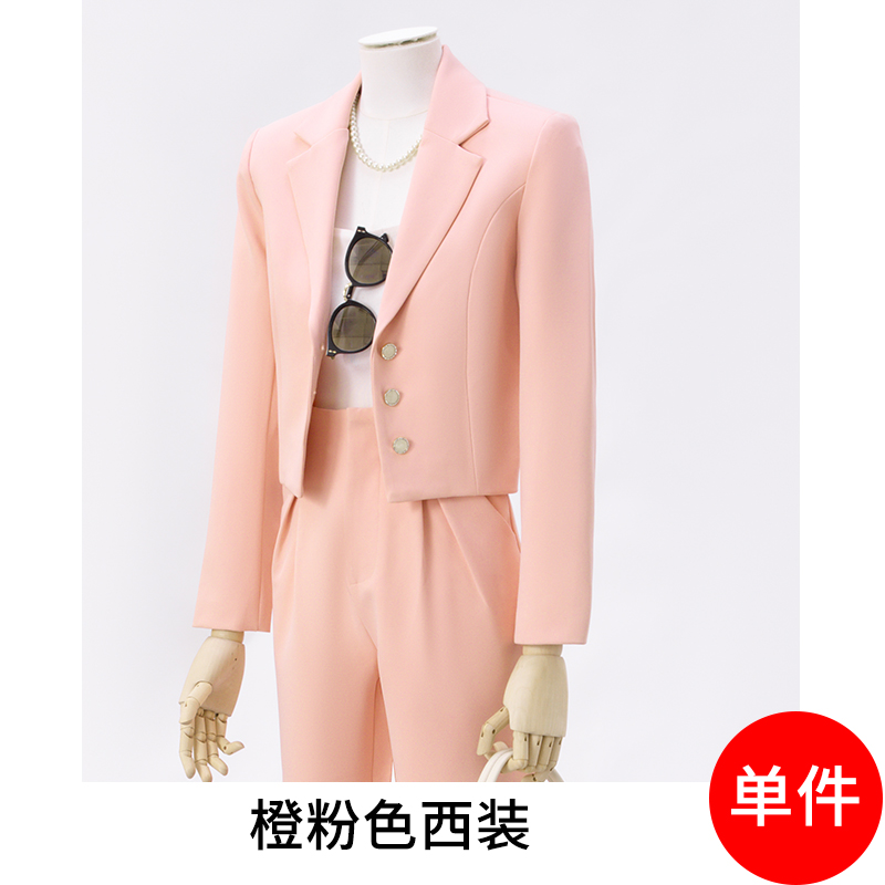 Small single breasted short suit jacket for women in autumn, simple and capable temperament, goddess style suit set Small single breasted short suit jacket for women in autumn, simple and capable temperament, goddess style suit set