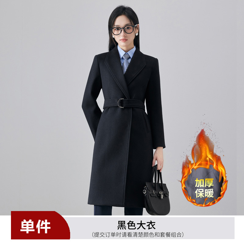 Thickened woolen coat for women in autumn and winter, with a high-end feel and slim fit, exuding a goddess like aura for commuting and professional long sleeved coats Thickened woolen coat for women in autumn and winter, with a high-end feel and slim fit, exuding a goddess like aura for commuting and professional long sleeved coats