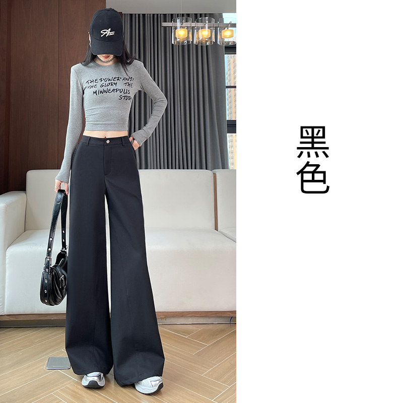 Fashionable and simple temperament loose wide leg pants for women in early autumn 2025, new casual and versatile OL commuting lazy style pants Fashionable and simple temperament loose wide leg pants for women in early autumn 2025, new casual and versatile OL commuting lazy style pants