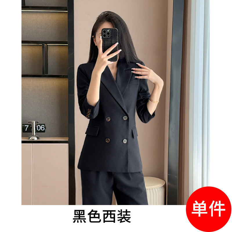 Apricot colored suit, vest, pants, three piece set, professional women's clothing, 2025 autumn new design, high-end commuting formal wear Apricot colored suit, vest, pants, three piece set, professional women's clothing, 2025 autumn new design, high-end commuting formal wear