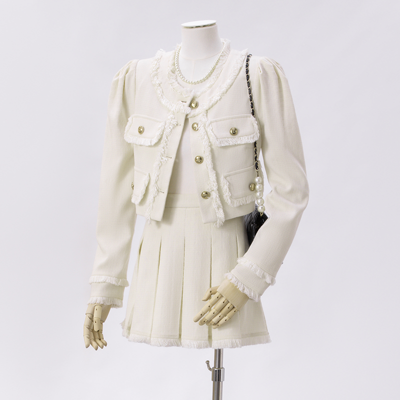 Xiaoxiang style short jacket for women 2025 early autumn new design, niche temperament, socialite style suit and skirt two-piece set Xiaoxiang style short jacket for women 2025 early autumn new design, niche temperament, socialite style suit and skirt two-piece set