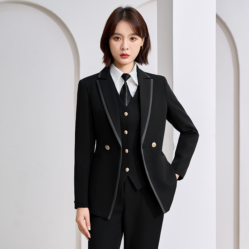 Design sense, high-end college style uniform, women's autumn and winter temperament, high-end sense, suit, vest, pants, three piece set Design sense, high-end college style uniform, women's autumn and winter temperament, high-end sense, suit, vest, pants, three piece set