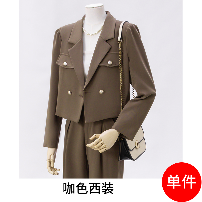 2025 Short Suit Set for Women's Autumn New Fashionable and Simple Style Goddess Style Commuter Professional Suit Coat 2025 Short Suit Set for Women's Autumn New Fashionable and Simple Style Goddess Style Commuter Professional Suit Coat