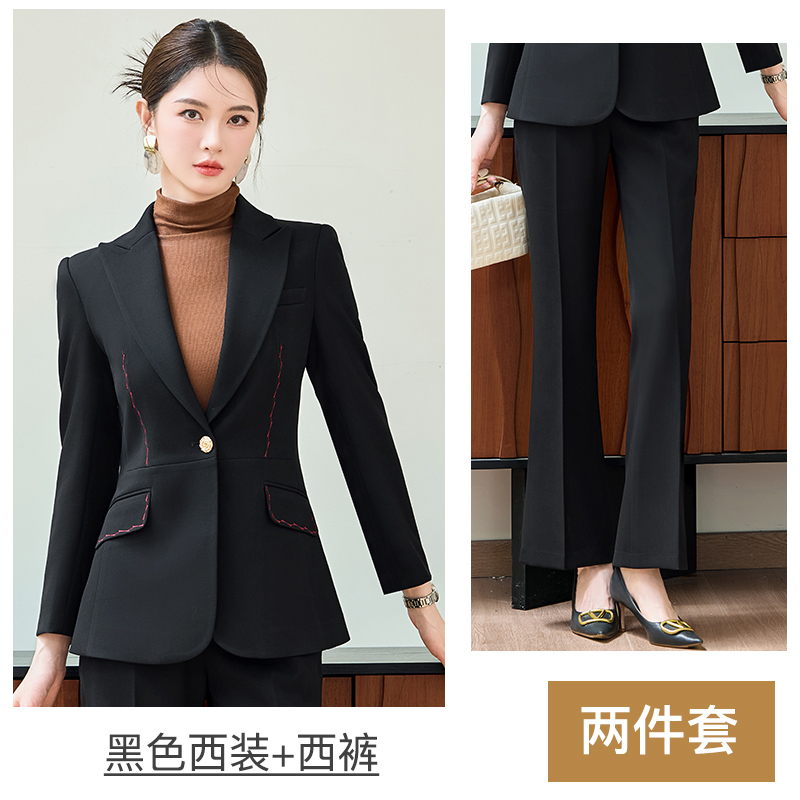 High end professional workwear, suit jacket, women's autumn new style, simple and capable temperament, commuting formal two-piece set High end professional workwear, suit jacket, women's autumn new style, simple and capable temperament, commuting formal two-piece set