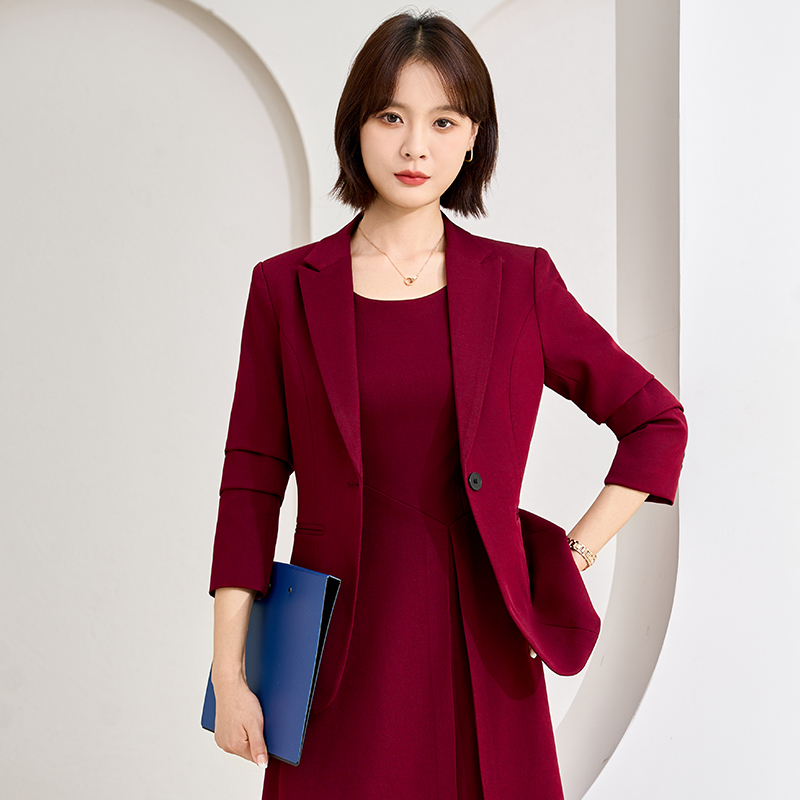 Simple temperament long sleeved suit jacket for women 2025 early autumn new slim fit and slimming one button commuting suit set Simple temperament long sleeved suit jacket for women 2025 early autumn new slim fit and slimming one button commuting suit set