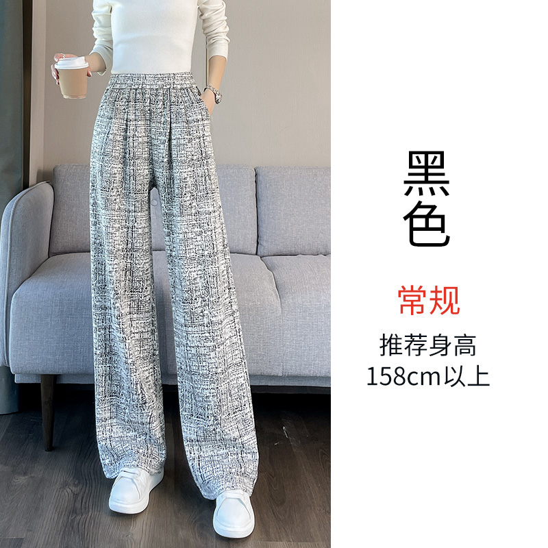 2025 Velvet Thickened Warm Wide Leg Pants for Women in Autumn and Winter, Fashionable, Simple, Elegant, Casual, Versatile, Commuting, Elastic Pants 2025 Velvet Thickened Warm Wide Leg Pants for Women in Autumn and Winter, Fashionable, Simple, Elegant, Casual, Versatile, Commuting, Elastic Pants