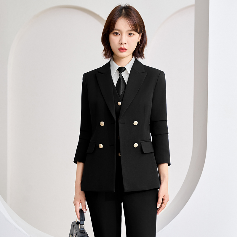 Autumn new high-end double breasted suit set for women, 2025 simple and capable temperament, female CEO professional suit Autumn new high-end double breasted suit set for women, 2025 simple and capable temperament, female CEO professional suit