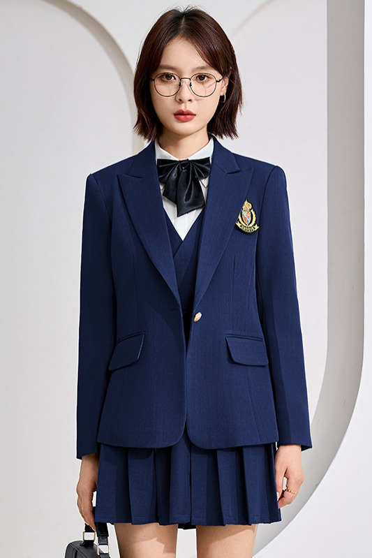 College style uniform, suit jacket, women's autumn and winter simple and capable temperament, commuting formal suit, dress set College style uniform, suit jacket, women's autumn and winter simple and capable temperament, commuting formal suit, dress set