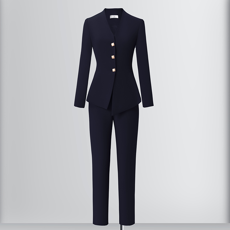 Temperament V-neck gray suit for women, 2025 autumn new style, simple and efficient commuting formal suit, high-end feel suit Temperament V-neck gray suit for women, 2025 autumn new style, simple and efficient commuting formal suit, high-end feel suit