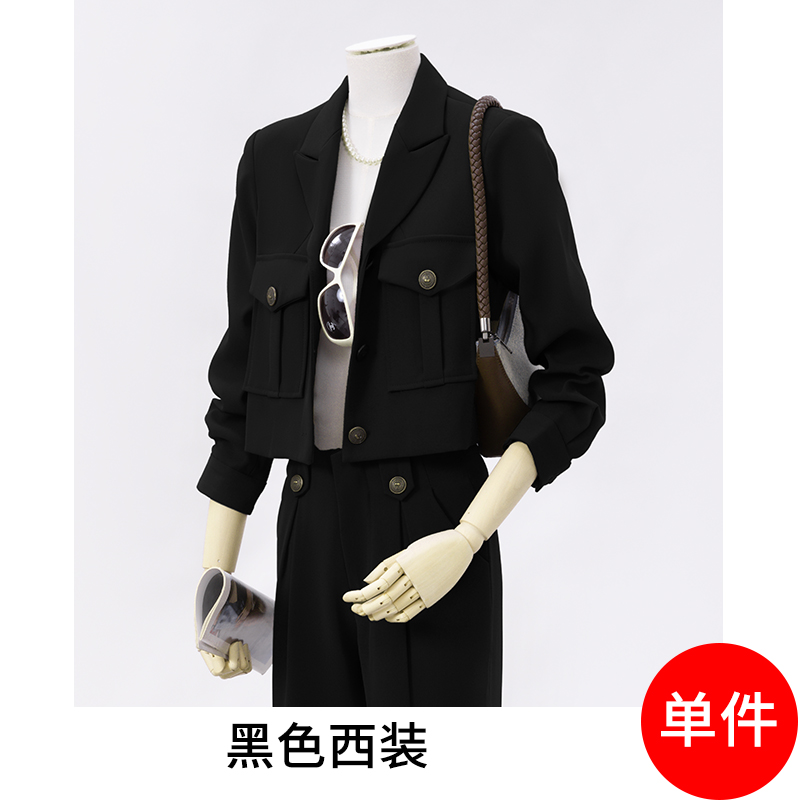 2025 autumn short suit set, women's unique design, niche temperament, goddess style commuting professional work clothes 2025 autumn short suit set, women's unique design, niche temperament, goddess style commuting professional work clothes