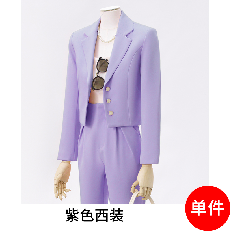 Small single breasted short suit jacket for women in autumn, simple and capable temperament, goddess style suit set Small single breasted short suit jacket for women in autumn, simple and capable temperament, goddess style suit set