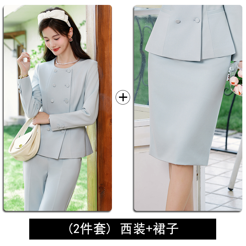 Mingyuan Xiaoxiangfeng Double breasted Short Coat for Women 2025 Early Autumn New Fashion Korean Style Goddess Style Two Piece Set Mingyuan Xiaoxiangfeng Double breasted Short Coat for Women 2025 Early Autumn New Fashion Korean Style Goddess Style Two Piece Set