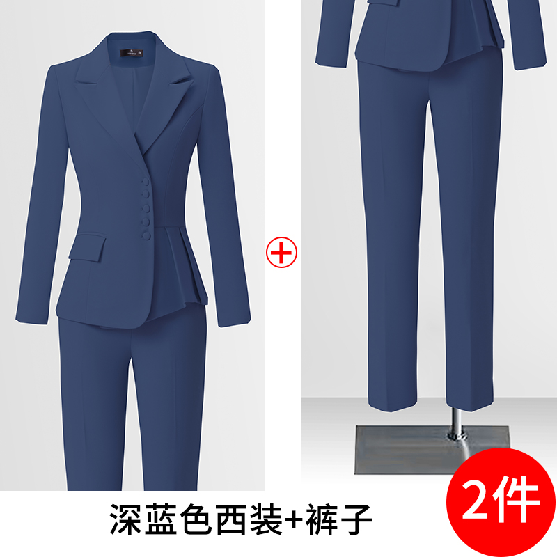 Temperament single breasted suit set for women in the autumn of 2025, with a simple and efficient design, and a niche commuting workwear Temperament single breasted suit set for women in the autumn of 2025, with a simple and efficient design, and a niche commuting workwear