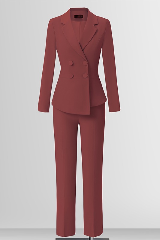 High end professional women's clothing temperament double breasted suit jacket for women's autumn slimming and commuting formal suit set High end professional women's clothing temperament double breasted suit jacket for women's autumn slimming and commuting formal suit set
