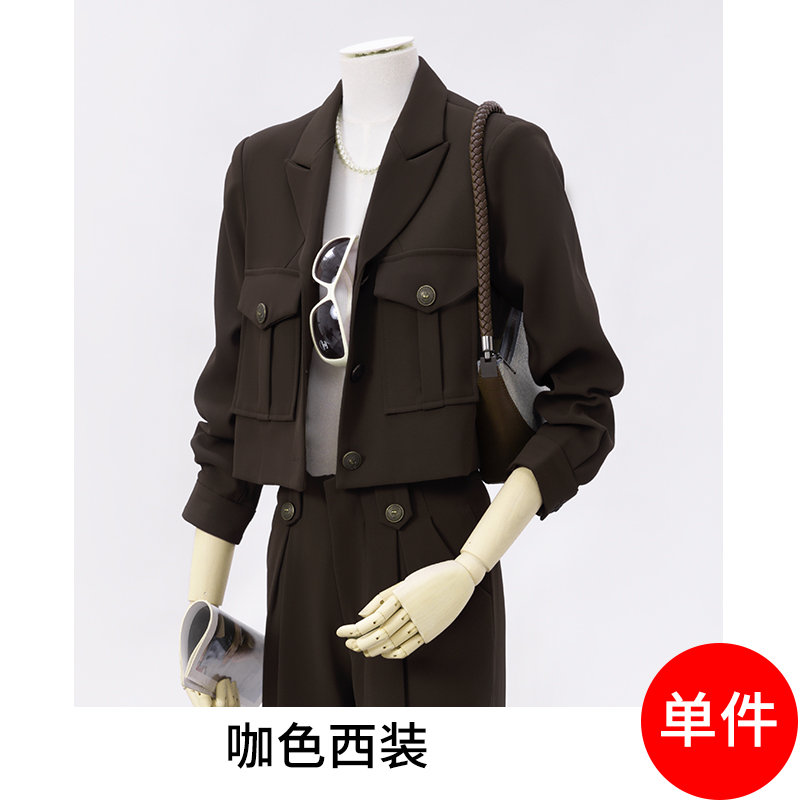 2025 autumn short suit set, women's unique design, niche temperament, goddess style commuting professional work clothes 2025 autumn short suit set, women's unique design, niche temperament, goddess style commuting professional work clothes