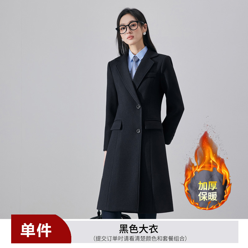 Cotton thickened woolen coat for women in autumn and winter 2025, fashionable and simple temperament, goddess style commuting mid length jacket Cotton thickened woolen coat for women in autumn and winter 2025, fashionable and simple temperament, goddess style commuting mid length jacket