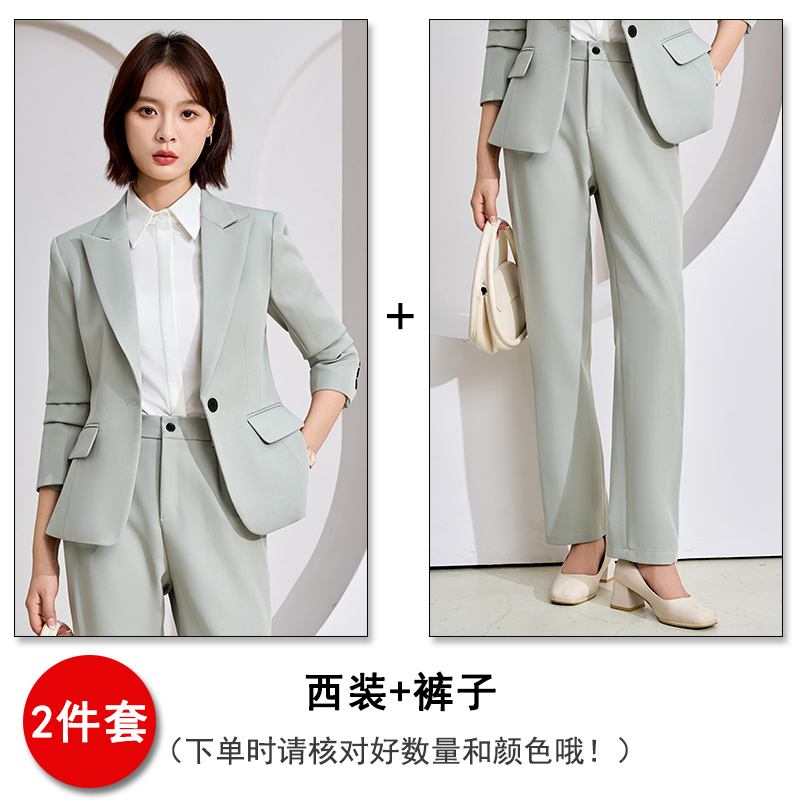 Minimalist and efficient professional suit set for women's autumn wear, new slim fit and slimming one button commuting formal suit Minimalist and efficient professional suit set for women's autumn wear, new slim fit and slimming one button commuting formal suit