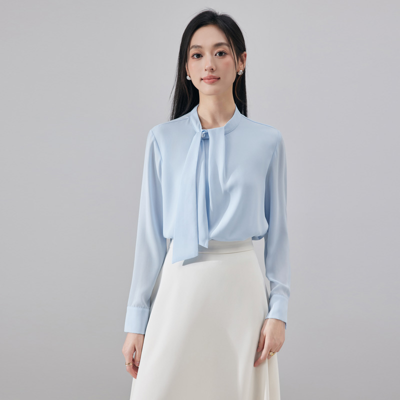 Fashionable Western style ribbon shirt, women's 2025 autumn outfit, new simple temperament OL casual versatile shirt dress Fashionable Western style ribbon shirt, women's 2025 autumn outfit, new simple temperament OL casual versatile shirt dress