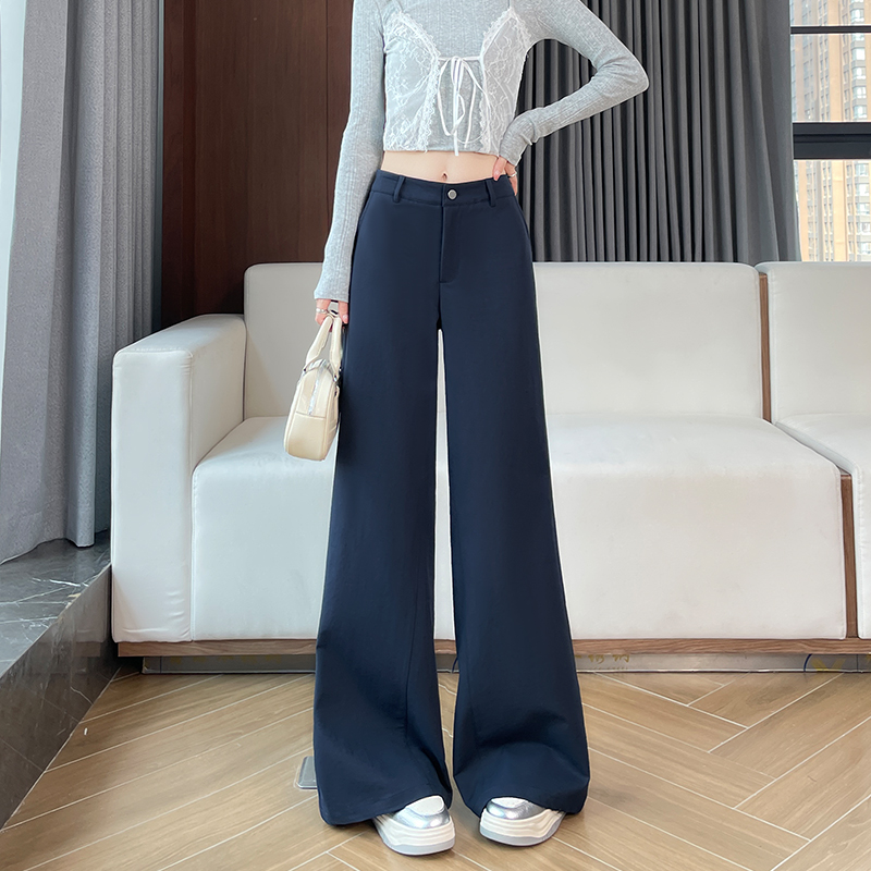 Fashionable and simple temperament loose wide leg pants for women in early autumn 2025, new casual and versatile OL commuting lazy style pants Fashionable and simple temperament loose wide leg pants for women in early autumn 2025, new casual and versatile OL commuting lazy style pants