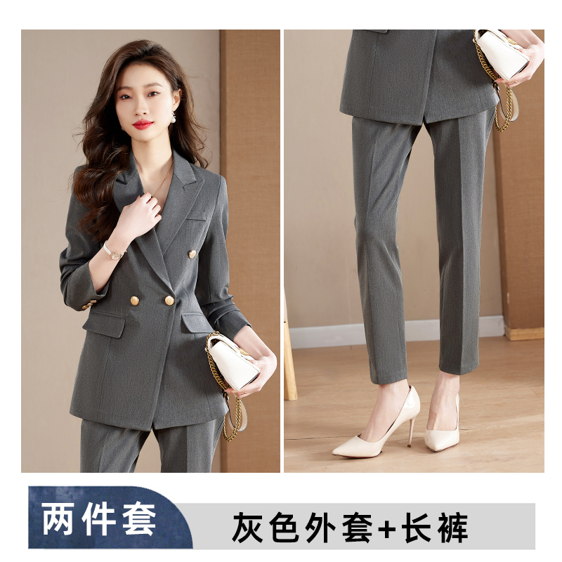 Detachable cotton jacket for women's autumn and winter, simple and capable temperament, commuting professional formal suit two-piece set Detachable cotton jacket for women's autumn and winter, simple and capable temperament, commuting professional formal suit two-piece set