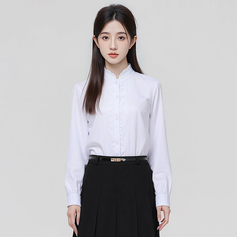 Temperament goddess style commuting versatile blue shirt small shirt women's early autumn new design sense niche casual shirt trend Temperament goddess style commuting versatile blue shirt small shirt women's early autumn new design sense niche casual shirt trend