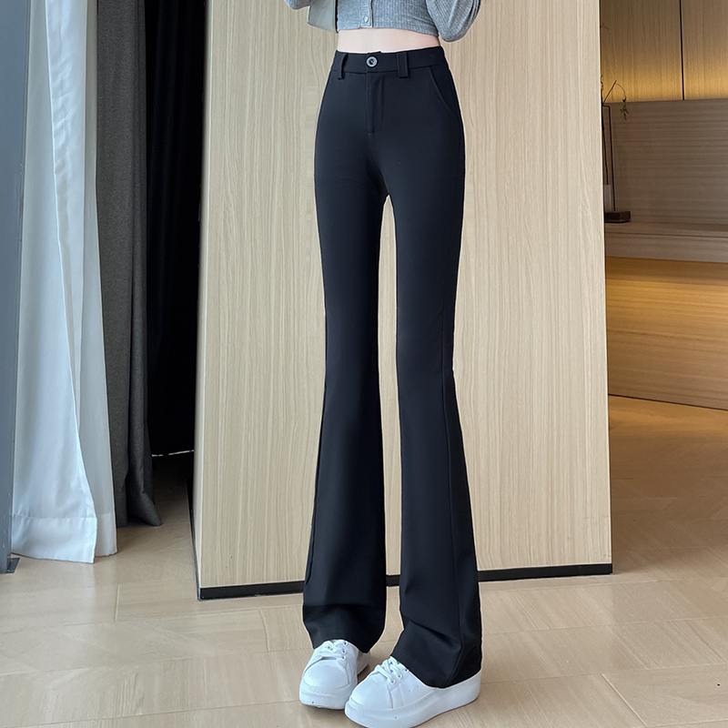 Velvet warm micro flared pants for women in autumn and winter 2025, new fashionable and simple temperament, goddess style casual versatile pants Velvet warm micro flared pants for women in autumn and winter 2025, new fashionable and simple temperament, goddess style casual versatile pants