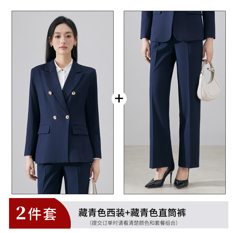 Casual business professional suit set for women, autumn high-end sense formal work clothes, simple and capable temperament small suit Casual business professional suit set for women, autumn high-end sense formal work clothes, simple and capable temperament small suit