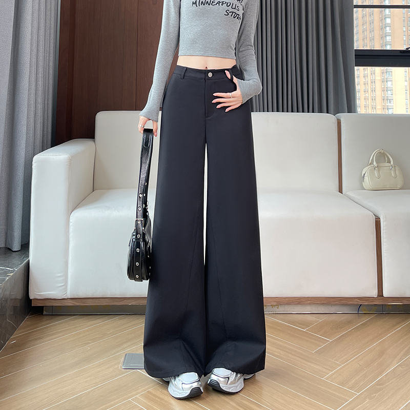 Fashionable and simple temperament loose wide leg pants for women in early autumn 2025, new casual and versatile OL commuting lazy style pants Fashionable and simple temperament loose wide leg pants for women in early autumn 2025, new casual and versatile OL commuting lazy style pants